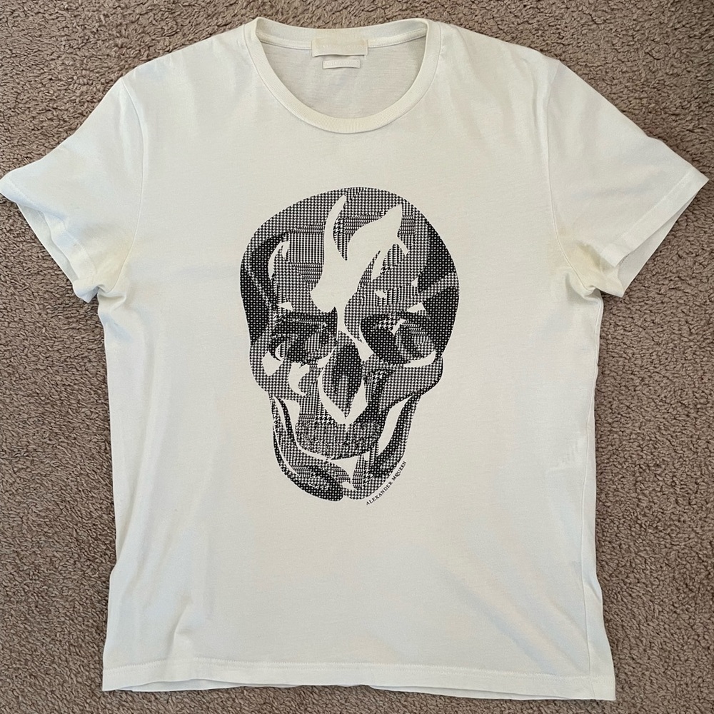 Alexander McQueen Skull T shirt, white